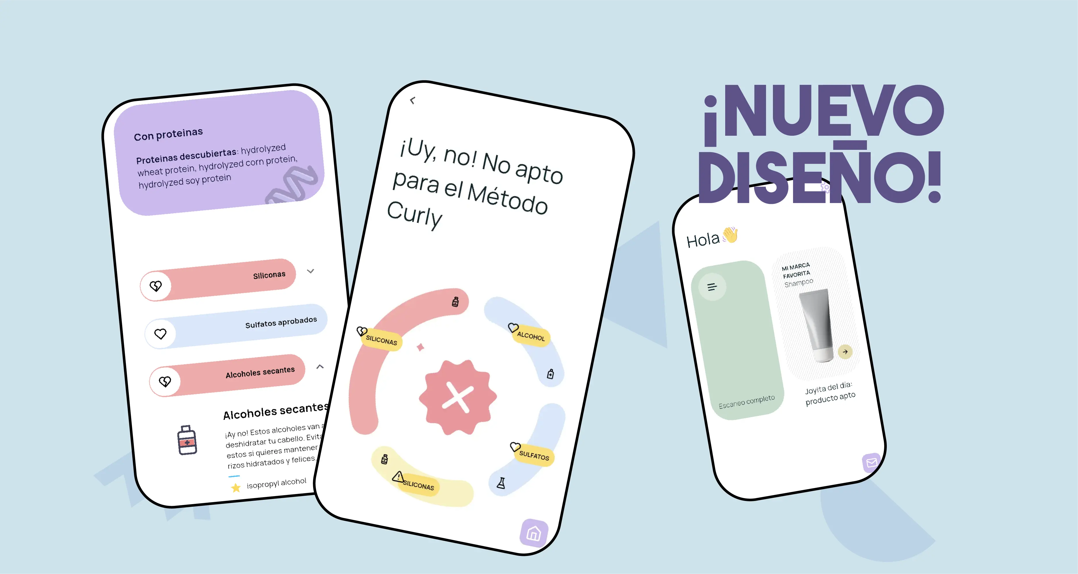 Capturas de pantalla con el nuevo diseño
