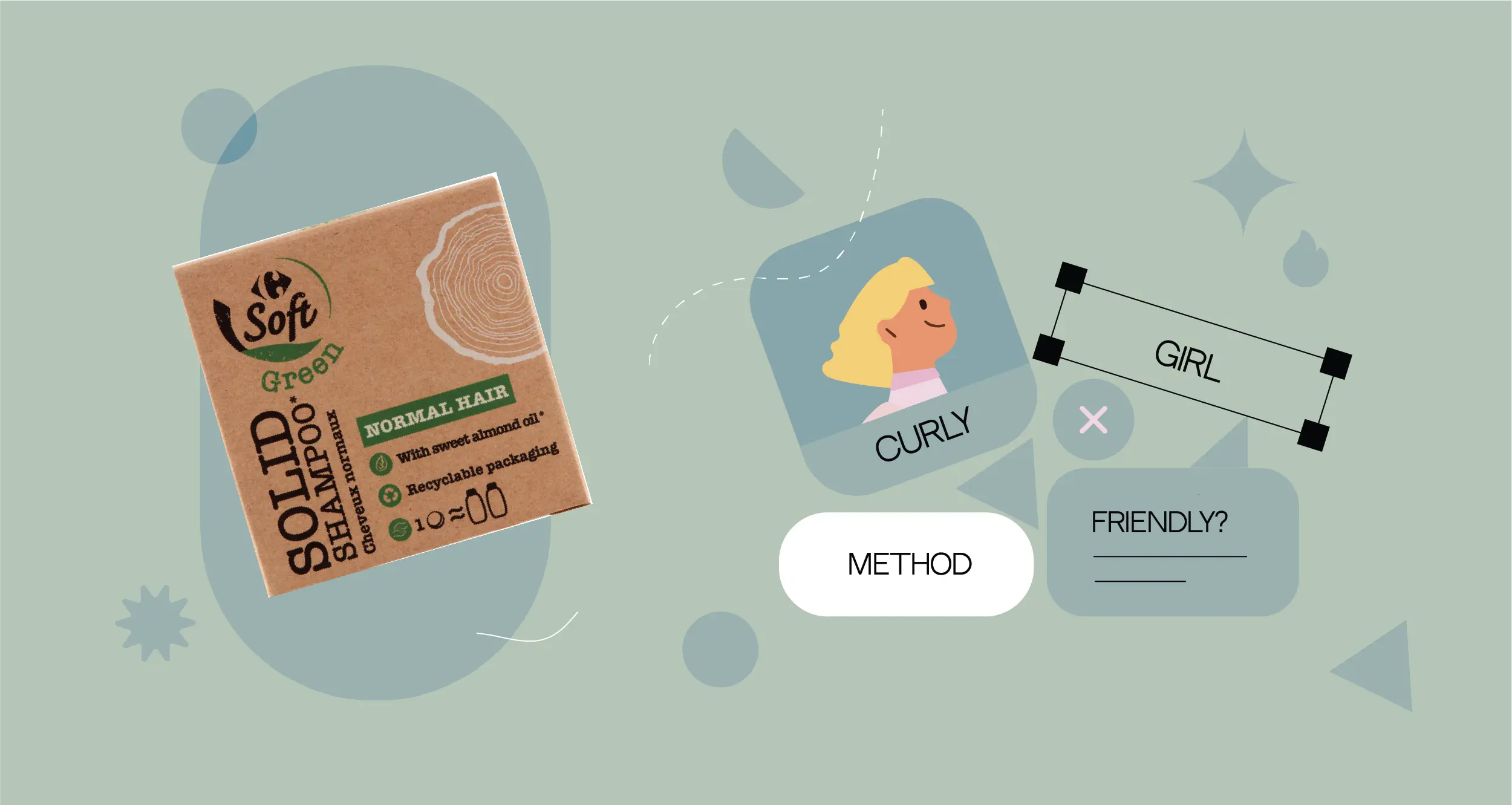 Ist Carrefours 'Soft Green Festes Shampoo für normales Haar' Curly Girl Methode zugelassen?